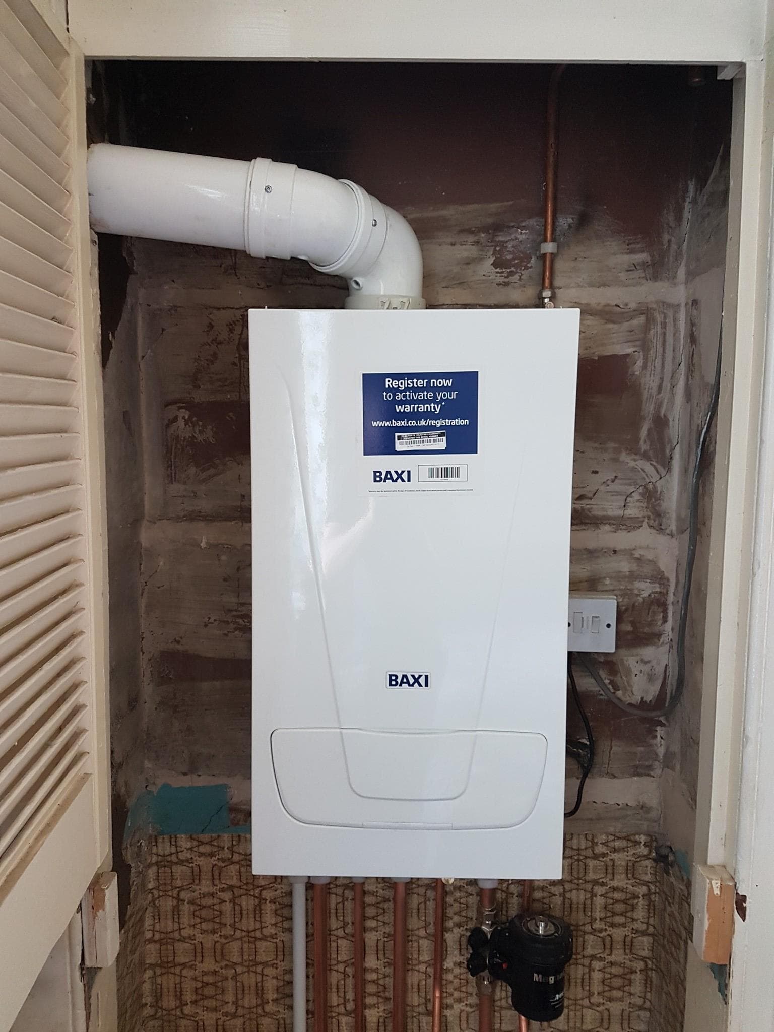 Baxi boiler ready for annual servicing