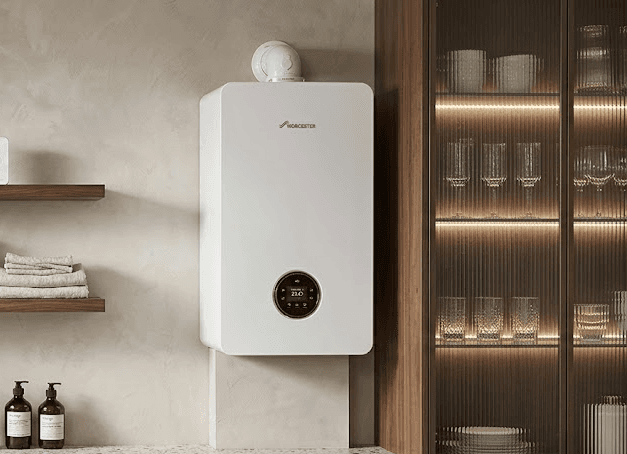 Wall-mounted boiler in a modern kitchen